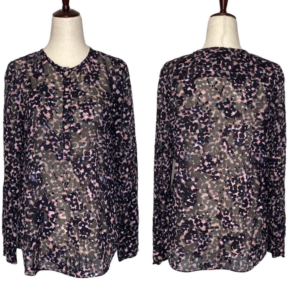 Rebecca Taylor Animal Print Blouse
